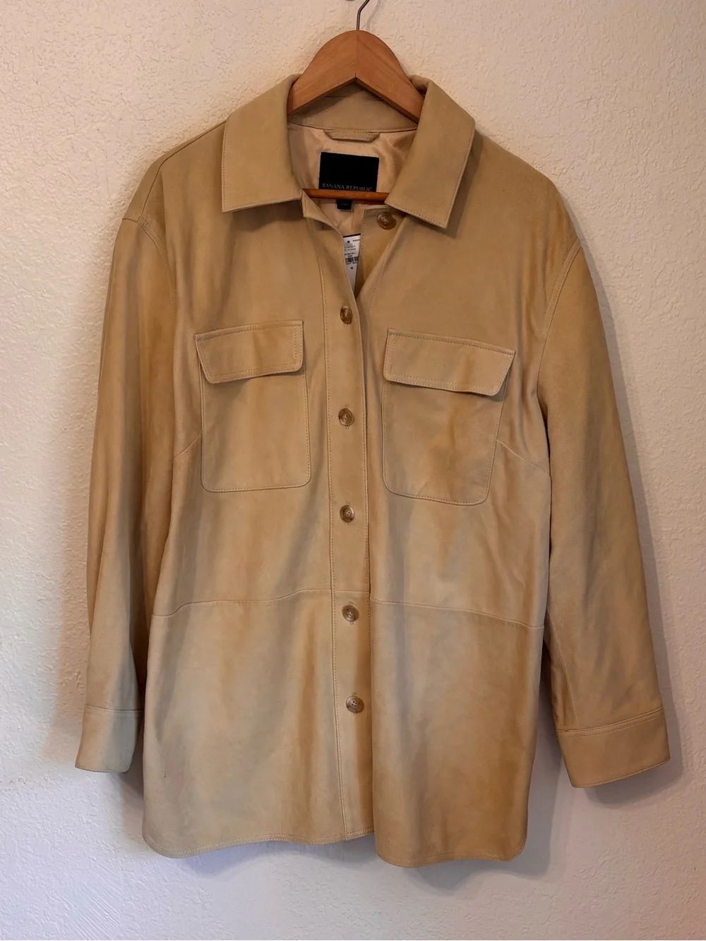 Banana Republic Suede Shirt Jacket Medium NWT